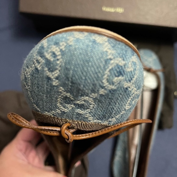 Gucci logo canvas flats - Picture 5 of 6